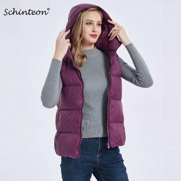 parkas schinteon women ultra light down vest with hood casual slim waistcoat 90% white duck down gilet new arrival 2021, Black
parkas schinteon women ultra light down vest with hood casual slim waistcoat 90% white duck down gilet new arrival 2021, Black