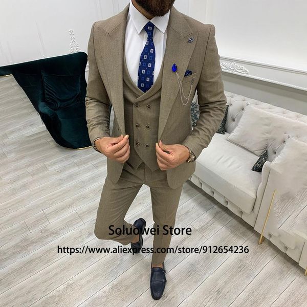 blazers double breasted slim fit suits for mens 3 piece jacket vest pants set groom wedding peaked lapel formal business costume homme, White;black
blazers double breasted slim fit suits for mens 3 piece jacket vest pants set groom wedding peaked lapel formal business costume homme, White;black