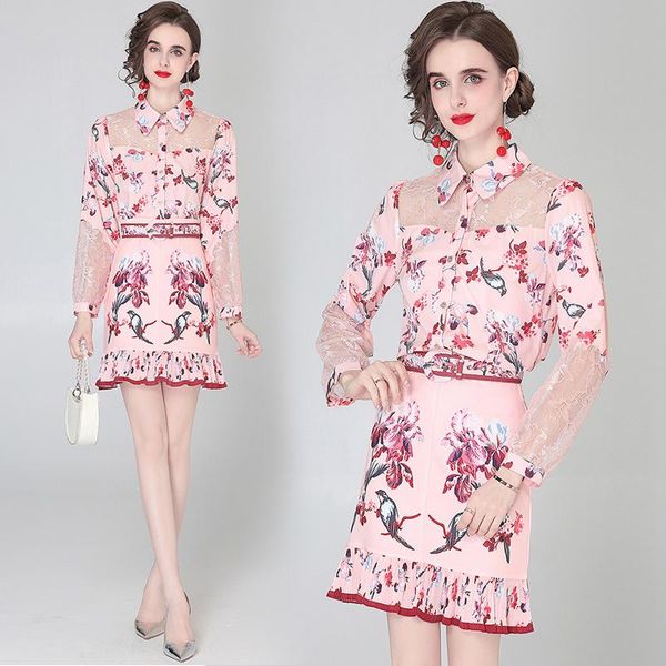 dress dropshipping wholesale summer 2pcs women set vintage print lace patchwork collar long sleeve shirt blouse skirt suits outfit, White
dress dropshipping wholesale summer 2pcs women set vintage print lace patchwork collar long sleeve shirt blouse skirt suits outfit, White
