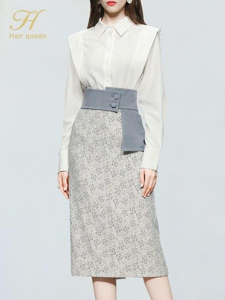 dress h han queen spring new women fashion twopiece long sleeve white shirt + jacquard tight pencil skirt casual simple suit skirt
dress h han queen spring new women fashion twopiece long sleeve white shirt + jacquard tight pencil skirt casual simple suit skirt