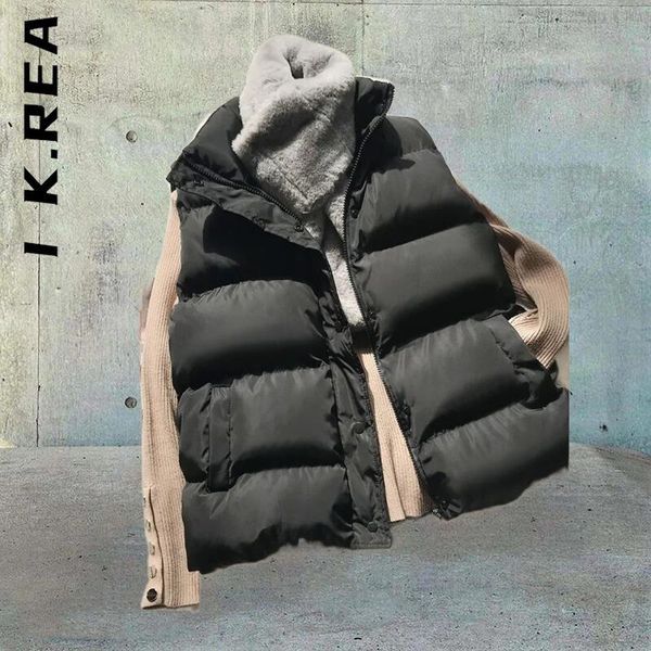vests i k.rea vest coat puffer coat sleeveless jacket winter women stylish outerwear basic cotton coat fashion parkas waistcoat, Black;white
vests i k.rea vest coat puffer coat sleeveless jacket winter women stylish outerwear basic cotton coat fashion parkas waistcoat, Black;white