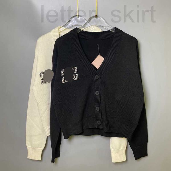 women's knits & tees designer cow goods~early spring new water diamond letter splice v-neck knitted cardigan short waist slouchy age re, White
women's knits & tees designer cow goods~early spring new water diamond letter splice v-neck knitted cardigan short waist slouchy age re, White