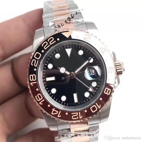 men's watch rotatable ceramic bezel full function 40mm black dial automatic movement waterproof wristwatch299r, Slivery;brown
men's watch rotatable ceramic bezel full function 40mm black dial automatic movement waterproof wristwatch299r, Slivery;brown