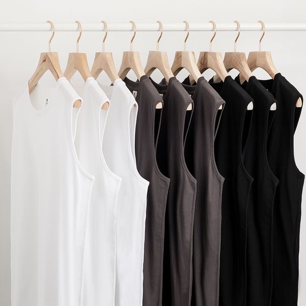 men' tank 220g camisole heavy weight solid color loose cotton sleeveless t shirt bottom shirt men' fitness vest 230422, White;black
men' tank 220g camisole heavy weight solid color loose cotton sleeveless t shirt bottom shirt men' fitness vest 230422, White;black