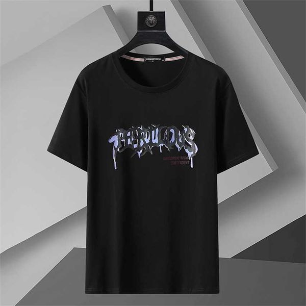 short sleeved t-shirt oversize oversized american hiphop fried street men's fashion label, White;black
short sleeved t-shirt oversize oversized american hiphop fried street men's fashion label, White;black