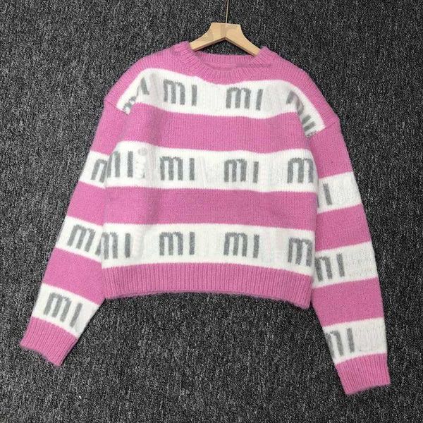 women's sweaters designer 2021 pink/blue striped letter embroidered mohair sweater for women designer long sleeves pullovers 0002 hjyn, White;black
women's sweaters designer 2021 pink/blue striped letter embroidered mohair sweater for women designer long sleeves pullovers 0002 hjyn, White;black