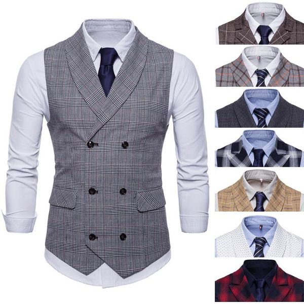 blazers new 2020 tweed suit men vest plaid sleeveless jacket vests for men waistcoat vintage men's vest with lapel gilet homme costume, White;black
blazers new 2020 tweed suit men vest plaid sleeveless jacket vests for men waistcoat vintage men's vest with lapel gilet homme costume, White;black