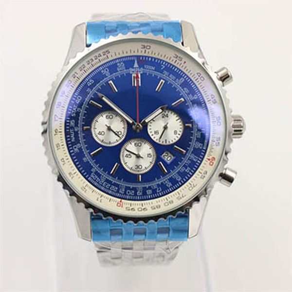 new quality b06 b01 navitimer watches chronograph battery movement quartz blue dial men watch stainsteel steel mens wristwatches300z, Slivery;brown
new quality b06 b01 navitimer watches chronograph battery movement quartz blue dial men watch stainsteel steel mens wristwatches300z, Slivery;brown