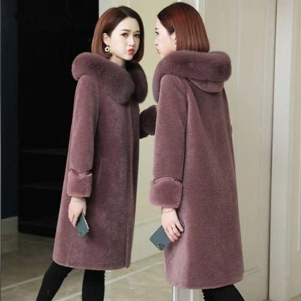 fur 2022 woman real fur coat wool coats female thick warm elegant loose large size long outwear winter coat 4xl q214, Black
fur 2022 woman real fur coat wool coats female thick warm elegant loose large size long outwear winter coat 4xl q214, Black