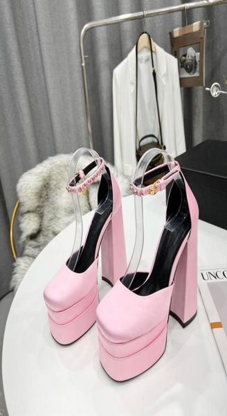 luxury aevitas sandals waterproof platform high heel personalized satin catwalk design thick heel and double ankle strap decorated8368128, Black
luxury aevitas sandals waterproof platform high heel personalized satin catwalk design thick heel and double ankle strap decorated8368128, Black