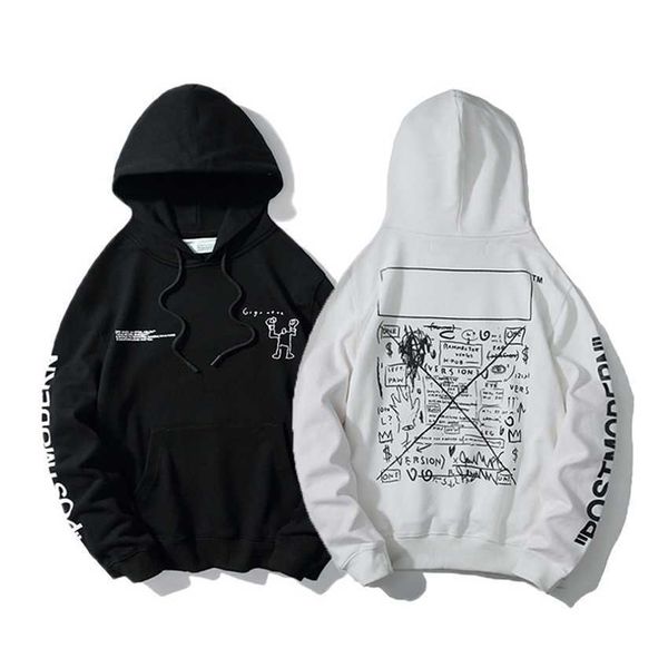 street spring and autumn ow funny robot graffiti arrow cotton pullover hoodie, Black
street spring and autumn ow funny robot graffiti arrow cotton pullover hoodie, Black