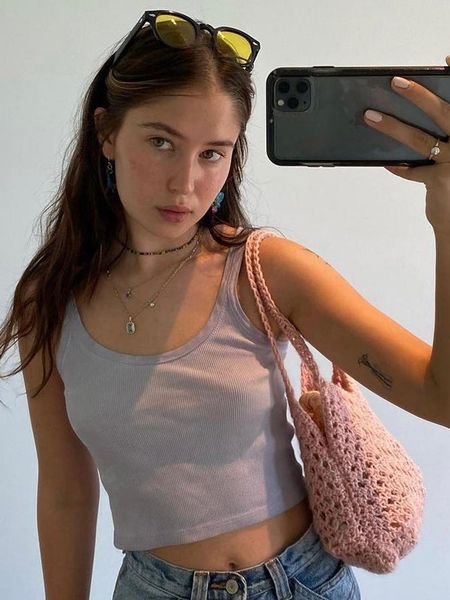 tanks vintage solid ribbed tank women summer scoop neck sleeveless basic cotton tshirt chic casual simple slim crop 2022, Black;white
tanks vintage solid ribbed tank women summer scoop neck sleeveless basic cotton tshirt chic casual simple slim crop 2022, Black;white