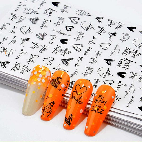 stickers decals nail 3d sticker cool english letter stickers for nail foil love heart design valentines manicure decal water slide foil j230, Black
stickers decals nail 3d sticker cool english letter stickers for nail foil love heart design valentines manicure decal water slide foil j230, Black