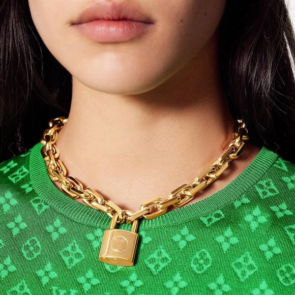 llvv edge cadenas big necklace lock pendant gold plated 18k 45cm for woman t0p quality official reproductions classic style with b243u, Golden;silver
llvv edge cadenas big necklace lock pendant gold plated 18k 45cm for woman t0p quality official reproductions classic style with b243u, Golden;silver