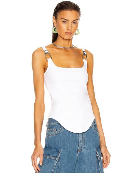 tanks summer new irregular hem thread knit vest women's slim fit waist design metal chain buckle solid color doubleshoulder sling top, Black;white
tanks summer new irregular hem thread knit vest women's slim fit waist design metal chain buckle solid color doubleshoulder sling top, Black;white