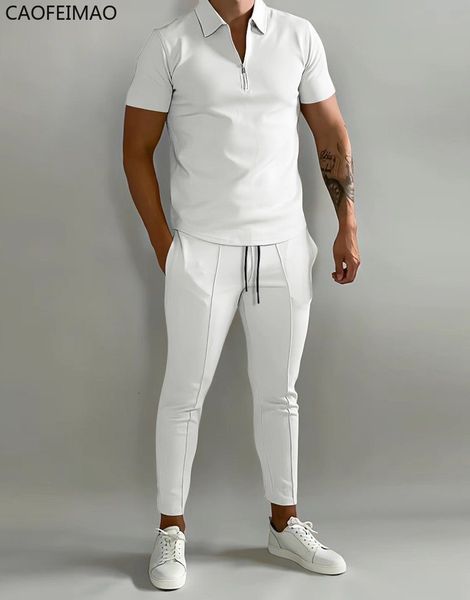 men's tracksuits solid color men's suit summer casual short sleeve polo shirt calf pants for men streetwear male tracksuit 2-piece, Gray
men's tracksuits solid color men's suit summer casual short sleeve polo shirt calf pants for men streetwear male tracksuit 2-piece, Gray
