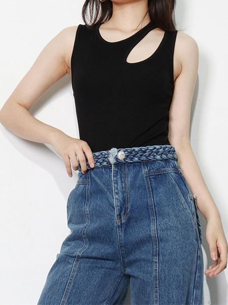 tanks summer slit hollow out shoulder tanks o neck high waist slimming pure solid color women t shirt black white gray
tanks summer slit hollow out shoulder tanks o neck high waist slimming pure solid color women t shirt black white gray
