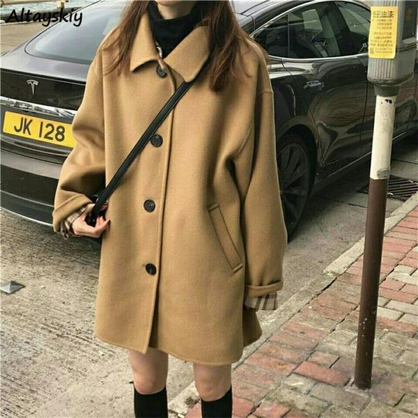 fur wool women autumn bassic simple ulzzang leidsure warm daily elegant college popular single breasted solid trendy female blends, Black
fur wool women autumn bassic simple ulzzang leidsure warm daily elegant college popular single breasted solid trendy female blends, Black