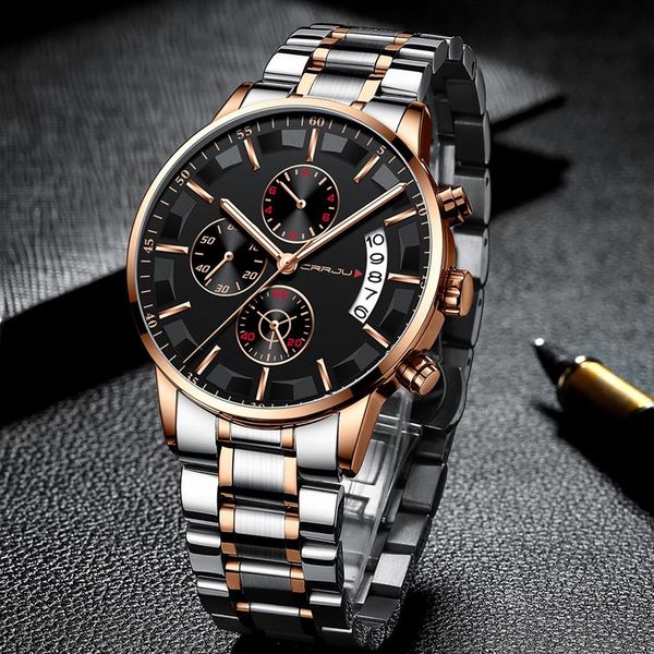 brand crrju luxury men fashion business watches men's quartz date clock man stainless steel wrist watch reloj hombre180z, Slivery;brown
brand crrju luxury men fashion business watches men's quartz date clock man stainless steel wrist watch reloj hombre180z, Slivery;brown