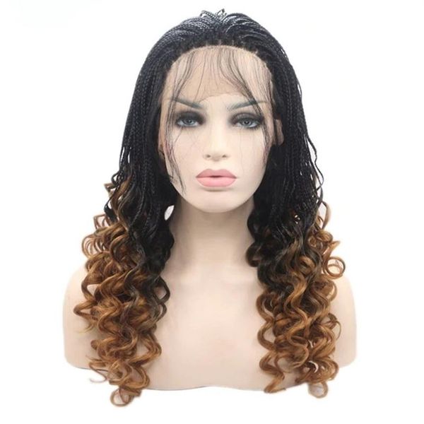 ombre brown hair short curly braids wig 16 africa women style box braid wig full synthetic lace front wigs with267g, Black
ombre brown hair short curly braids wig 16 africa women style box braid wig full synthetic lace front wigs with267g, Black