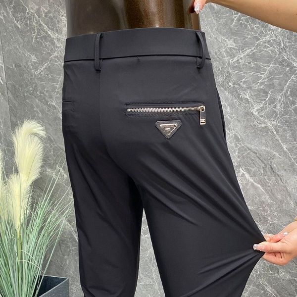 men's pants casual pants thin zipper straight business pants in summer long pant trousers designer men clothing, Black
men's pants casual pants thin zipper straight business pants in summer long pant trousers designer men clothing, Black