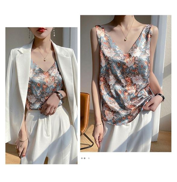 tanks niszowy design w stylu zachodnim jedwabna koszulka damska z dekoltem w serek kwiatowy print z garniturem satynowa wysokiej klasy k, Black;white
tanks niszowy design w stylu zachodnim jedwabna koszulka damska z dekoltem w serek kwiatowy print z garniturem satynowa wysokiej klasy k, Black;white