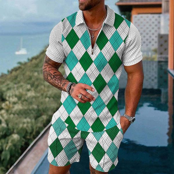 men's tracksuits fashion men grid 3d polo shirt set 2 piece suit casual tracksuits business outfits summer short sleeve male fitness cl, Gray
men's tracksuits fashion men grid 3d polo shirt set 2 piece suit casual tracksuits business outfits summer short sleeve male fitness cl, Gray