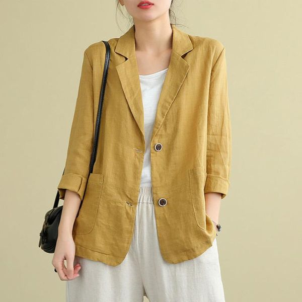pants cotton linen style suit spring summer new loose comfortable allmatch fashion blazers women casual thin blazer jackets, White
pants cotton linen style suit spring summer new loose comfortable allmatch fashion blazers women casual thin blazer jackets, White