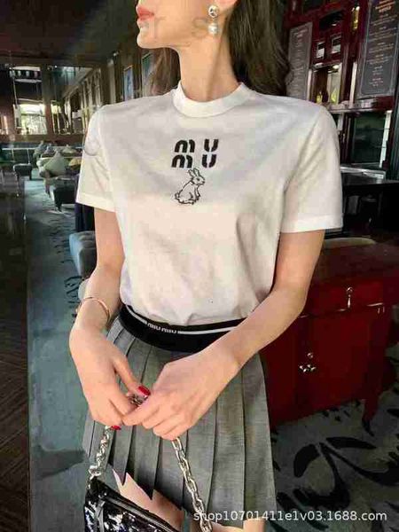 women's t-shirt designer 2023 early summer rabbit year exclusive series round neck pure cotton embroidery slim and versatile short slee, White
women's t-shirt designer 2023 early summer rabbit year exclusive series round neck pure cotton embroidery slim and versatile short slee, White