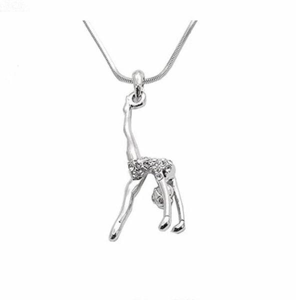 double nose arrival metal inlay women figure gymnastic girl charm necklace gym jewelry pendant necklaces9080354, Silver
double nose arrival metal inlay women figure gymnastic girl charm necklace gym jewelry pendant necklaces9080354, Silver