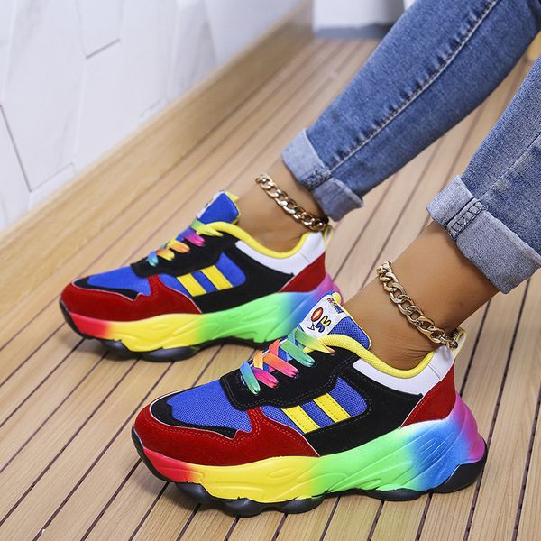 dress shoes 2023 women's vulcanize fashion spring platform color front laceup sport's casual sneaker 230421, Black
dress shoes 2023 women's vulcanize fashion spring platform color front laceup sport's casual sneaker 230421, Black