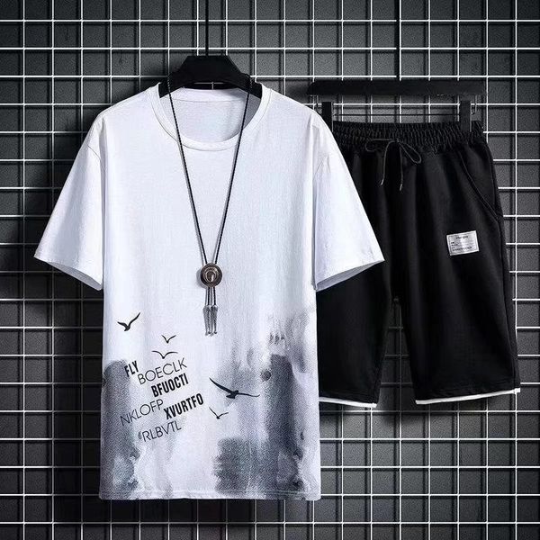 men's tracksuits summer men's tracksuit 2 piece fashion casual print short-sleeved t-shirt and shorts sport suit clothes for men c, Gray
men's tracksuits summer men's tracksuit 2 piece fashion casual print short-sleeved t-shirt and shorts sport suit clothes for men c, Gray
