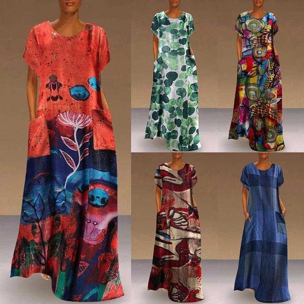 summer womens short sleeved long dress printed casual wholesale clothing, Black;gray
summer womens short sleeved long dress printed casual wholesale clothing, Black;gray