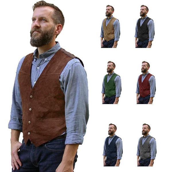 blazers men's suit vest suede vintage jacket sleeveless western denim jacket steampunk waistcoat, White;black
blazers men's suit vest suede vintage jacket sleeveless western denim jacket steampunk waistcoat, White;black