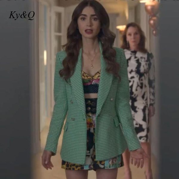 pants emily in paris 2 same green plaid suit jacket woman 2022 spring new design double breasted elegant pink blazers coat female, White
pants emily in paris 2 same green plaid suit jacket woman 2022 spring new design double breasted elegant pink blazers coat female, White