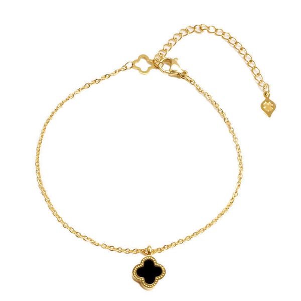 japan and south korea steel four leaf grass 18k gold flower handicraft valentine's day gift beimu bracelet female, Silver
japan and south korea steel four leaf grass 18k gold flower handicraft valentine's day gift beimu bracelet female, Silver