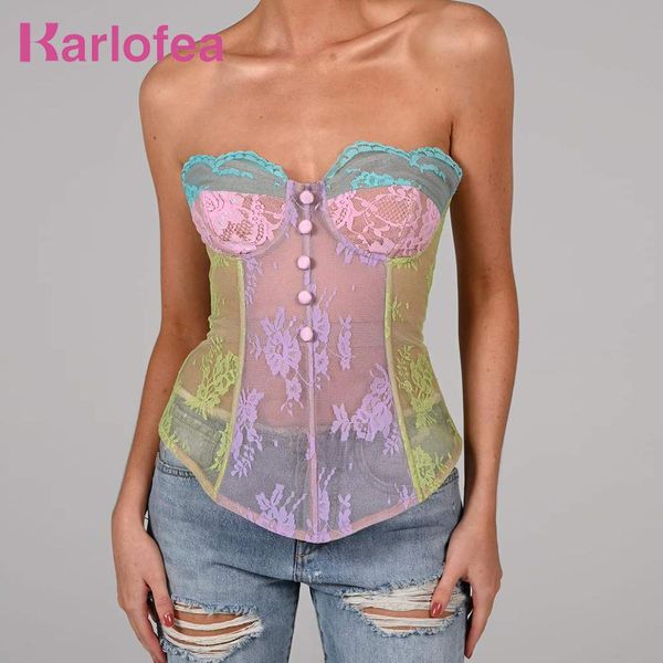 tanks karlofe new patchwork color vest underwired padded bustier tube tanks lady sleeveless see through sheer lace corset, Black;white
tanks karlofe new patchwork color vest underwired padded bustier tube tanks lady sleeveless see through sheer lace corset, Black;white