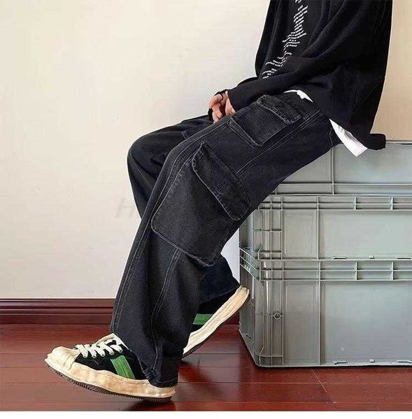 men's pants 2023 lti poet washed jeans loose retro pants baggy jeans high street new america cargo pants y2k cloes men jeans g230422, Black
men's pants 2023 lti poet washed jeans loose retro pants baggy jeans high street new america cargo pants y2k cloes men jeans g230422, Black