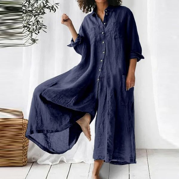 women's jumpsuits rompers spring button lapel shirts long sleeve jumpsuit women retro solid loose cotton playsuit summer high waist wid, Black;white
women's jumpsuits rompers spring button lapel shirts long sleeve jumpsuit women retro solid loose cotton playsuit summer high waist wid, Black;white