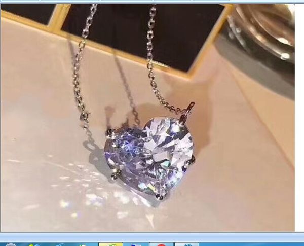 2023 lovely cute pendant necklaces thin silver stainless steel chain heart crystal luxury designer women necklace with dust bag and box
2023 lovely cute pendant necklaces thin silver stainless steel chain heart crystal luxury designer women necklace with dust bag and box