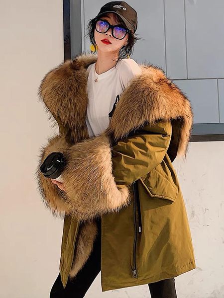 fur winter raccoon fur collar women fur parka keep warm down jacket army green full pelt loose oversize raccoon fox fur coats, Black
fur winter raccoon fur collar women fur parka keep warm down jacket army green full pelt loose oversize raccoon fox fur coats, Black