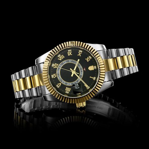 fashion mens watches 41mm automatic quartz movement stainless steel watch women220e, Slivery;brown
fashion mens watches 41mm automatic quartz movement stainless steel watch women220e, Slivery;brown