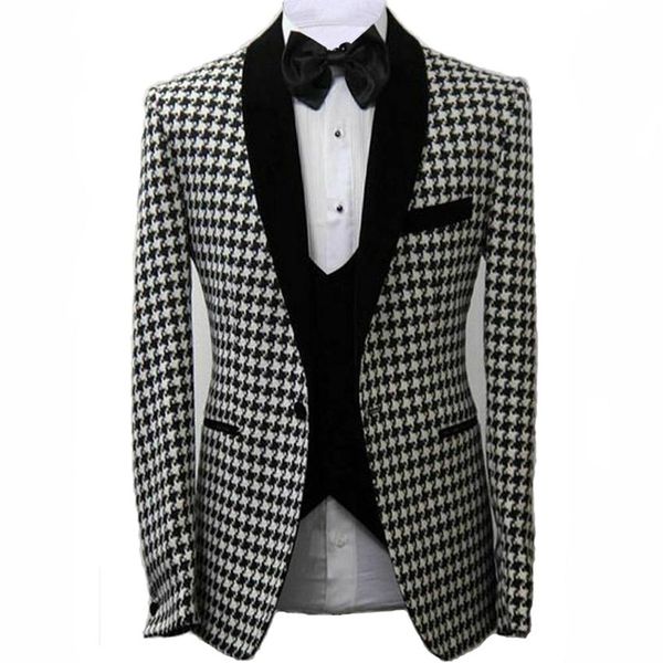 blazers men houndstooth dogstooth suit checkered tuxedos groom prom wedding suit blazer custom made man suits jacket+ pants+est, White;black
blazers men houndstooth dogstooth suit checkered tuxedos groom prom wedding suit blazer custom made man suits jacket+ pants+est, White;black