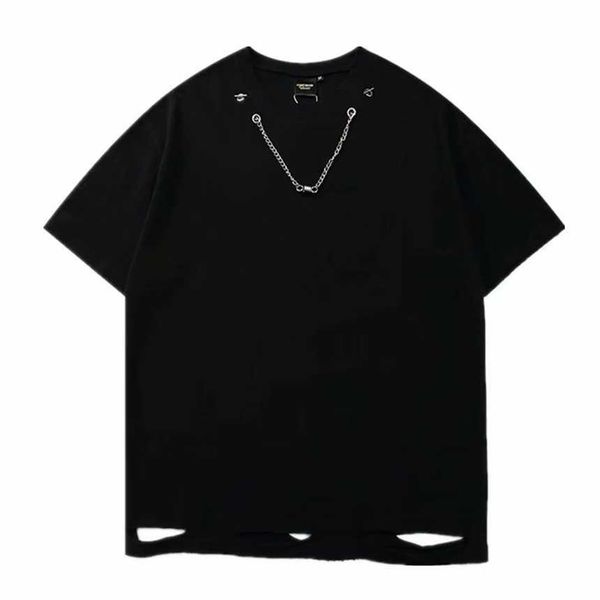 30% off street hem with holes in loose round neck and short men's trendy hip-hop personality solid color chain half sleeved t-shirt, White;black
30% off street hem with holes in loose round neck and short men's trendy hip-hop personality solid color chain half sleeved t-shirt, White;black