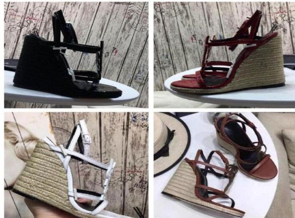 luxury designer tribute smooth leather heel wedge sandals straw sandals women sandals braided high heels gladiator sandal ank5548913, Black
luxury designer tribute smooth leather heel wedge sandals straw sandals women sandals braided high heels gladiator sandal ank5548913, Black