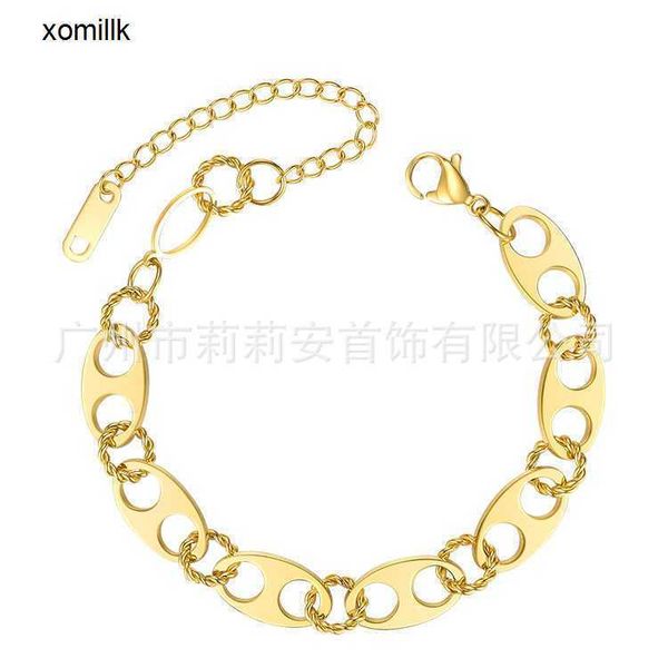 hermm designer bracelet 18k gold plated titanium steel pig nose chain niche hip hop ins b202317 75rz, Black
hermm designer bracelet 18k gold plated titanium steel pig nose chain niche hip hop ins b202317 75rz, Black