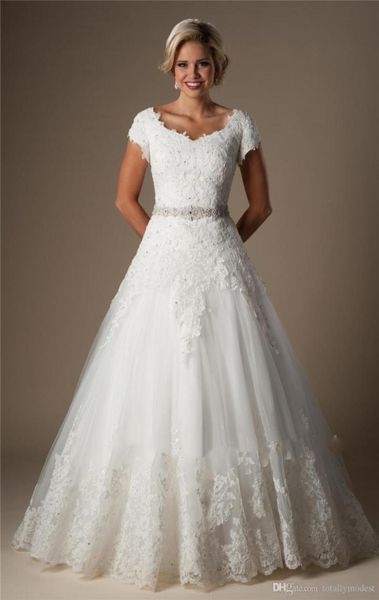 ivory lace ball gown modest wedding dresses with short sleeves cap beaded v neck cap sleeves princess bridal gowns belt wedding go7935610, White
ivory lace ball gown modest wedding dresses with short sleeves cap beaded v neck cap sleeves princess bridal gowns belt wedding go7935610, White