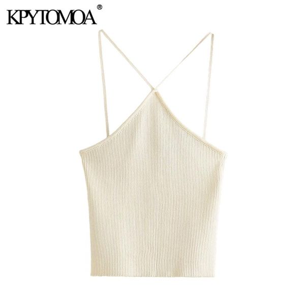 t-shirt kpytomoa women fashion hollow out cropped knit tank vintage backless thin straps female camis mujer, White
t-shirt kpytomoa women fashion hollow out cropped knit tank vintage backless thin straps female camis mujer, White