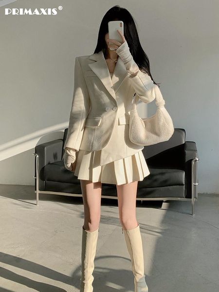 pants primaxis blazer casual women's jacket tweed suit with a mini skirt elegant sets 2 pieces dress suits female formal outfits, White
pants primaxis blazer casual women's jacket tweed suit with a mini skirt elegant sets 2 pieces dress suits female formal outfits, White