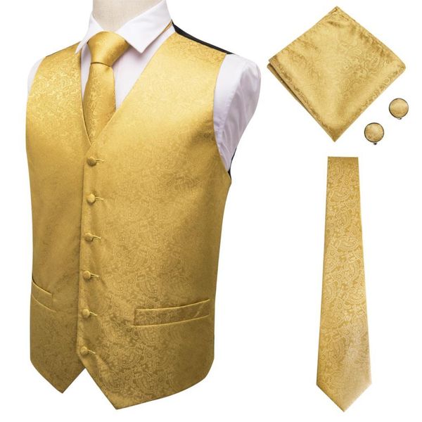 blazers men's gold jacquard paisley vest set 2019 new elegant men wedding party waistcoat for suit tuxedo necktie pocket square mj0009, White;black
blazers men's gold jacquard paisley vest set 2019 new elegant men wedding party waistcoat for suit tuxedo necktie pocket square mj0009, White;black